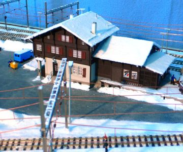 Plastico ferroviario innevato "Ferrovia Retica" neve