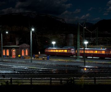 Plastico ferroviario "Studio e Lavoro" treno notte