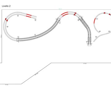 Progetto ferroviario "Suggestioni tra boschi, ponti e gallerie" schema curve